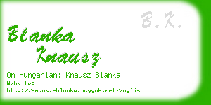 blanka knausz business card